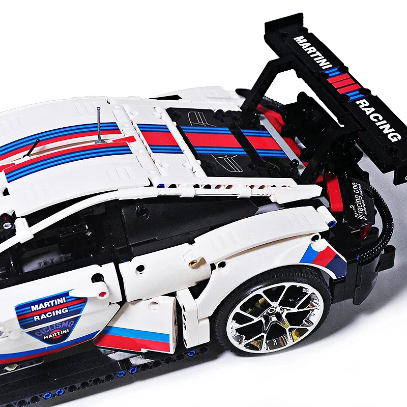 New MOC High Technical Super Sports Car Compatible 42096 Car Model With Sticker Building Blocks Bricks Puzzle Toy For Boy Gifts