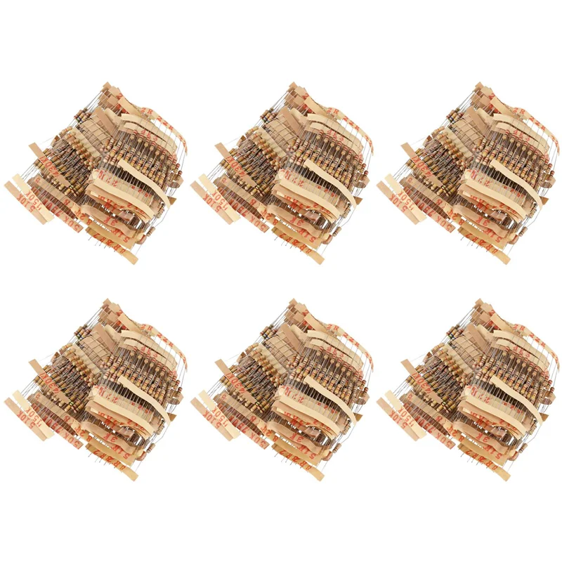 

B27B 3000Pcs 50 Values 1/2W 0.5W 5% Carbon Film Resistors Assorted Kit Set