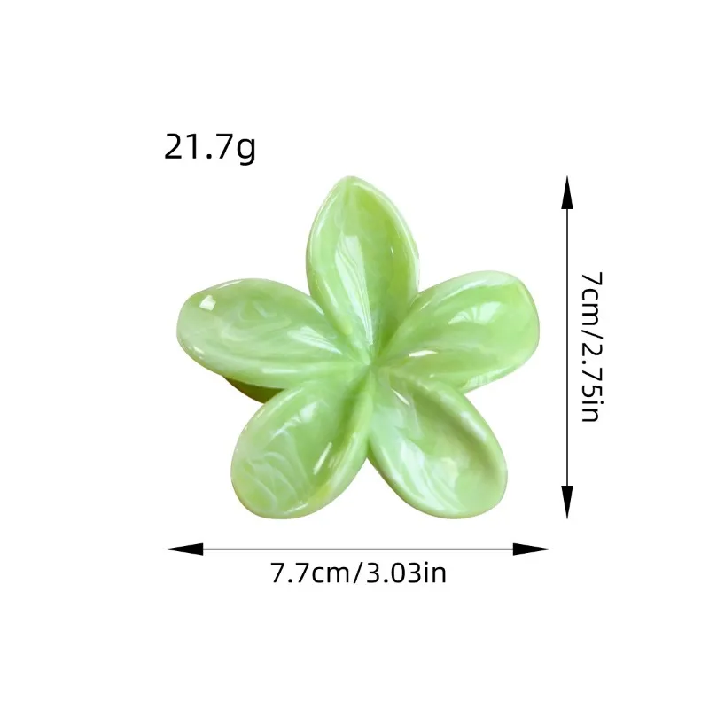 Cream Dopamine Floral Plastic Shark Hair Claw Fresh Sweet Girly Hair Accessory Campus Travel Versatile Gift Hairstyle Decor