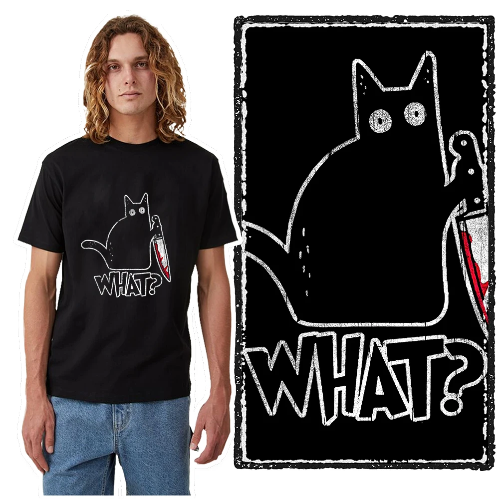 T-shirt à Manches Courtes pour Homme, 100% en Coton, Décontracté, Imprimé Meow Division, Idéal pour l'Été, CA0213