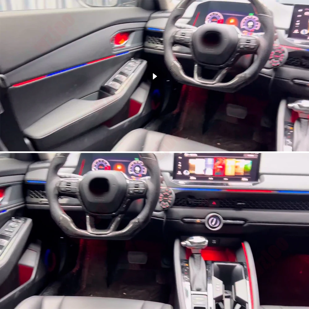 

64 Colors LED Safety assistance systems Ambient Lighting For Honda Accord 2018-2022 Interior Decoration tweeter glow cover