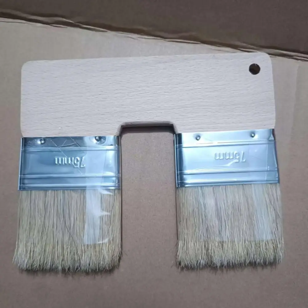 プロのアーティストブラシ ダブルエンドアートブラシセット 快適なグリップ付き 木製ハンドル 柔らかい毛 子供用エリア用