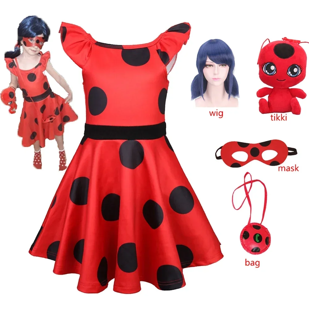 

Вечерние костюмы божьей коровки 2021, юбки, карнавальные платья для маленьких девочек, детское платье для дня рождения, детская уличная юбка на Хэллоуин