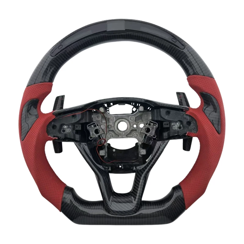 

Лидер продаж, качественный перфорированный кожаный светодиодный руль из углеродного волокна для рулевого колеса автомобиля Honda Accord