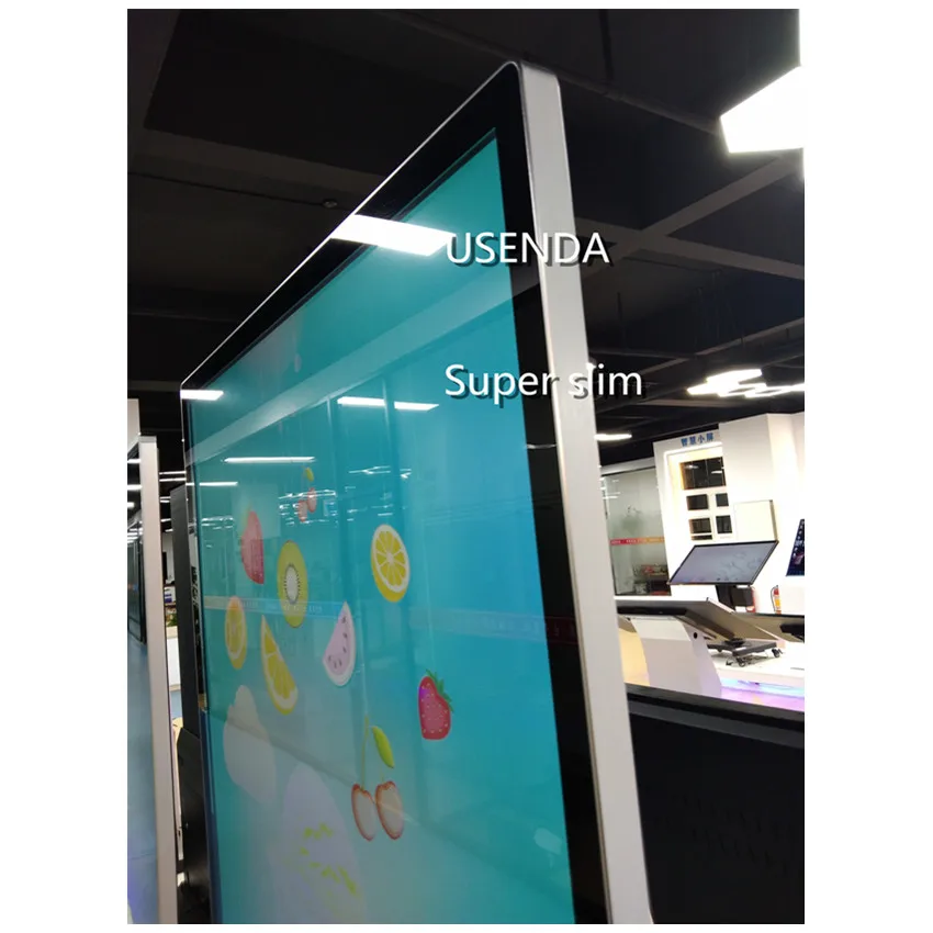 Layar Digital Signage LCD Totem Android Wifi 55 Inci dengan Stand Lantai