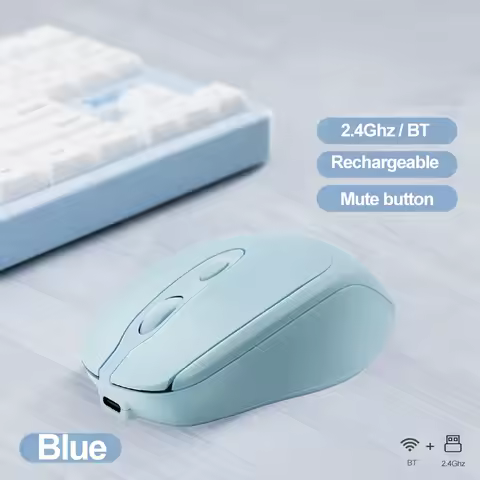 Rechargeable Wireless Mouse 2.4G Bluetooth-Compatible Wireless Mouse USB Silent Gamer Mice For PC Laptop Macbook Tablet Computer
