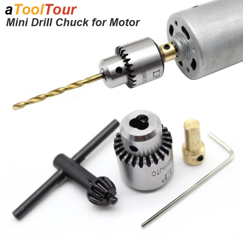 Electric Drill Grinding Mini Chuck Key JT0 0.3-4mm with 3.17mm Shaft 3 Jaws Adapter Kits Mandril Cartridge for Motor