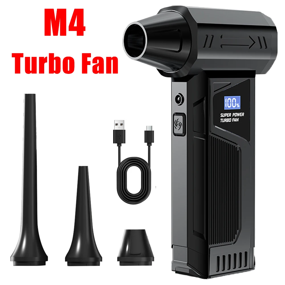 

Wireless Jet Fan Brushless Motor 300000RPM Turbo Air Blower For Car Cleaning With LED Light Digital Display Portable Outdoor Use