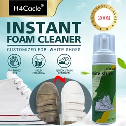 H4Cacle detergente multiuso per scarpe da ginnastica in pelle scamosciata a rete bianca Mousse per la pulizia superiore agente sbiancante per la pulizia della schiuma per la cura delle scarpe