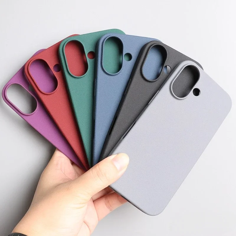 Ultra dünne Sandstein matte weiche Hülle für iPhone 16 Pro Max 13 Pro 14 15 plus stoß feste Silikon Stoßstangen abdeckung iPhone 16 Plus