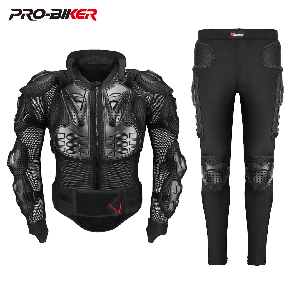 

Men Body Armor Motorbike Riding Moto Jacket Set Anti-Fall Motocross Riding Clothing Pants Protection Gear Motocross Clothing