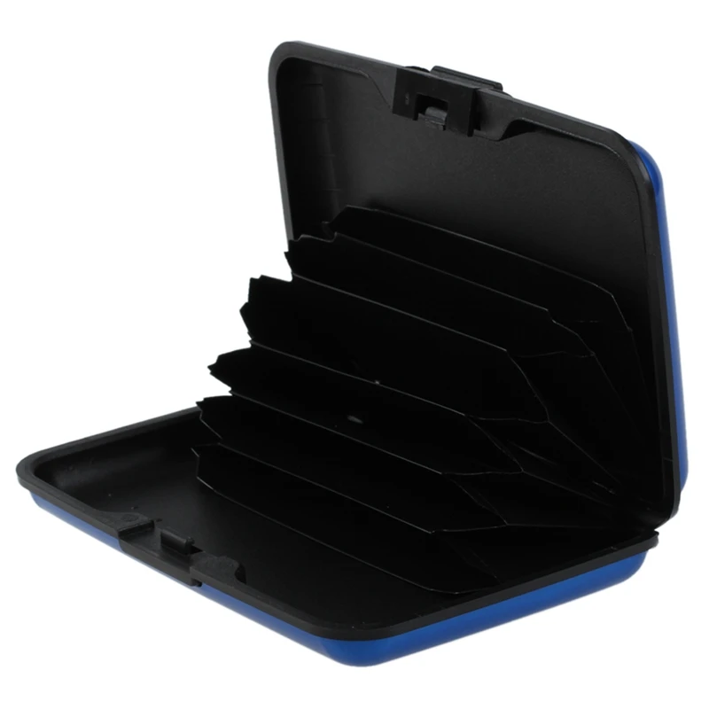 4X Waterproof Business Id Credit Card Wallet Holder Aluminum Metal Case Box (Random Color)