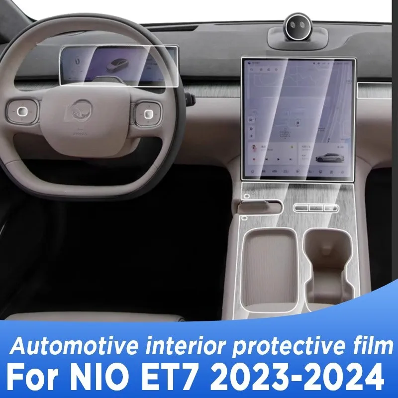 

For NIO ET7 2023 2024 Gearbox Panel Navigation Automotive Interior TPU Protective Film Anti-Scratch Sticker Accessories