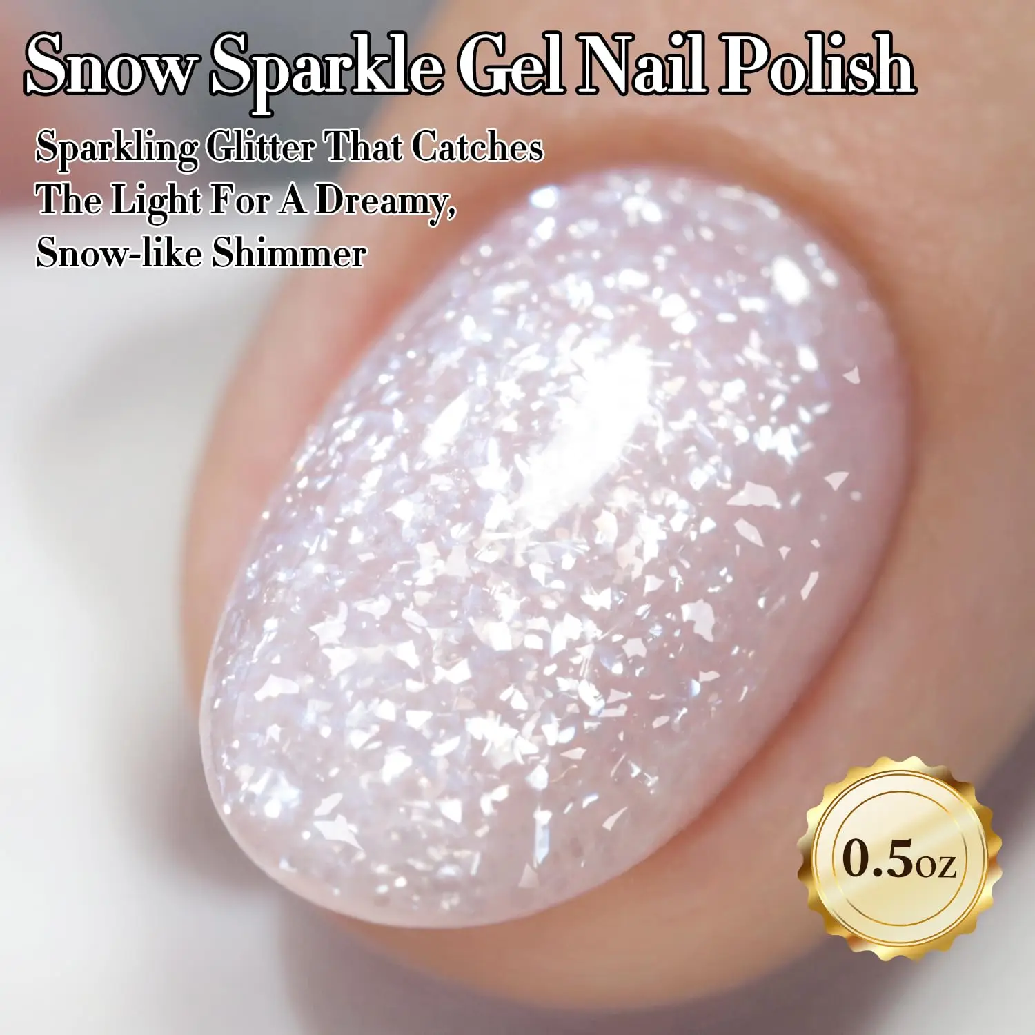 15ML Milchig-Weißer Gel-Nagellack, Reiner Transparenter Glitzer-Gel-Lack in Gleicher Farbe und Flasche, Nagelkunst für Salon und DIY zu Hause für Frauen – Detail 4