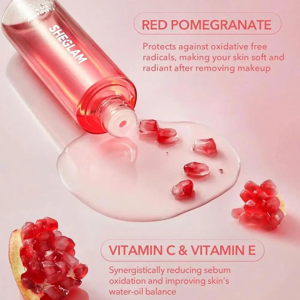 Marke Red Pomegranate Makeup Remover SHEGLAM Clear Away Sanfte Tiefenreinigung Aufhellen Nicht reizende Augenlippe Gesichtsreinigungswerkzeuge