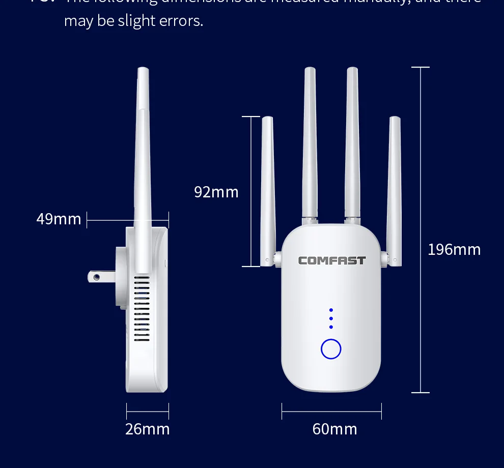 COMFAST-Répéteur WiFi AC1200, bande pour touristes 2.4G et 5GHz, extension WiFi, stérilisation 11AC, routeur sans fil injuste, amplificateur de