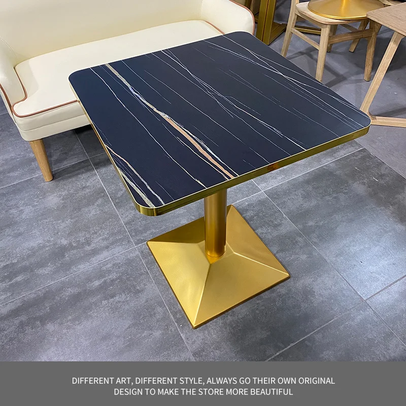 新入荷 ライトラグジュアリー 火鍋石テーブルセット ダイニング＆ホテル用 エレガントなレストラン・カフェ用テーブル