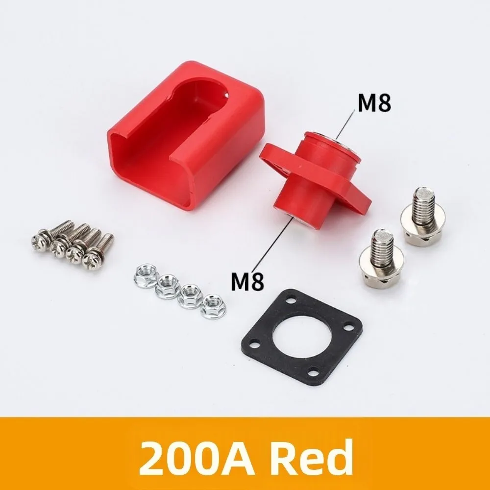 Morsettiera per batteria al litio da 2 pezzi 200A Connettore terminale di stoccaggio batteria universale interamente in rame facile da installare