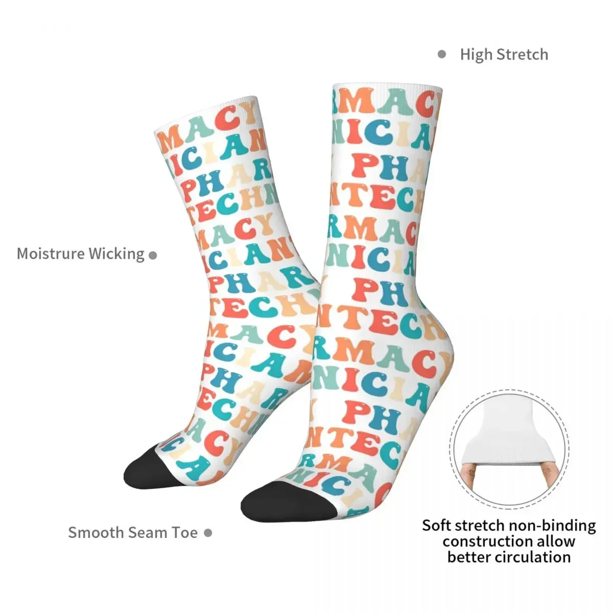 Pharmacy Technician Socks Harajuku High Quality Stockings All Season Long Socks Accessories for Unisex Birthday Present