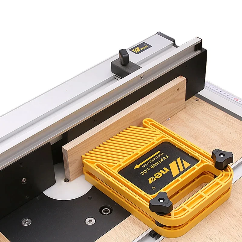 Imagem -02 - Multi-purpose Feather Loc Board Grupo Plumas Duplas Slot Miter Gauge Ferramentas de Gravura para Carpintaria Serra Circular Cortadores