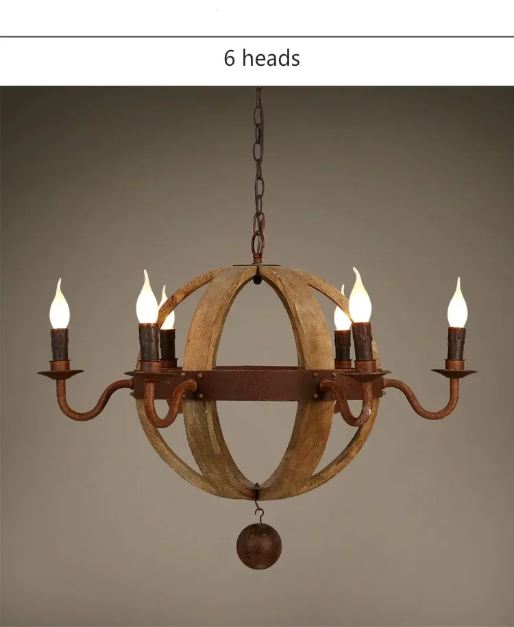 American style country Baroque ball chandelier personality homestay bedroom dining room decoration