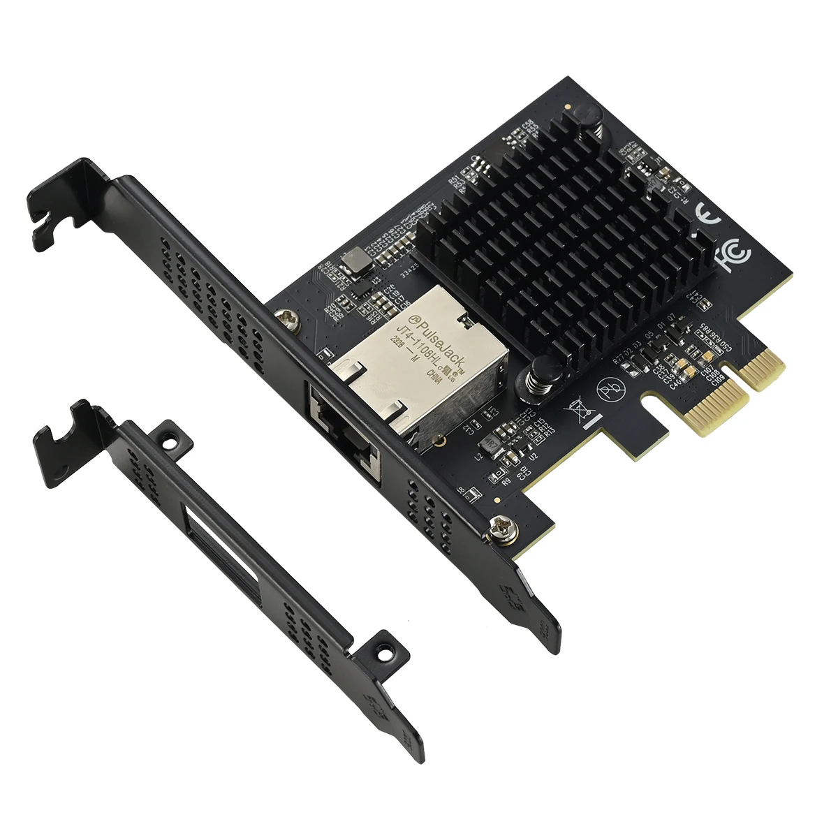 PCle X1 to 10Gbps Single Port Rj45Network Card AOC1131G/2.5G/5G/10Gbps Support PXE WiredLAN Win10/11 Desktop