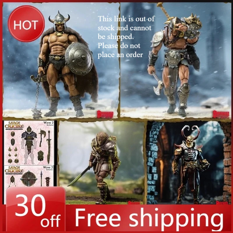 

New Harbinger Studios Savage Crucible Wave 2 Jaeger Nashom Krieger Whoman Barbarian Action Collection Series Model Holiday Gifts