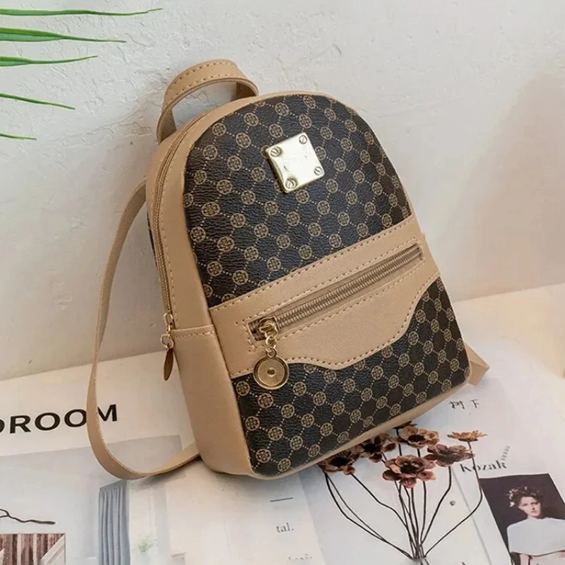 

Checkered Pattern Shoulder Backpack Large Capacity Handbag Crossbody Cell Phone Square Bag for Women
