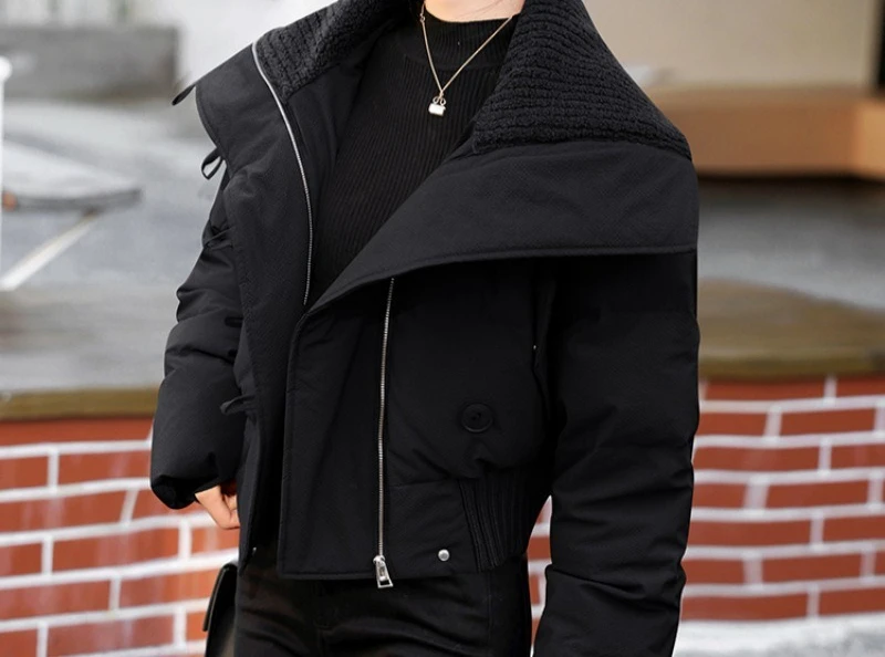 Winter 2025 Short Korean Version Thickened Cotton-padded Jacket Zipper Women's Coat