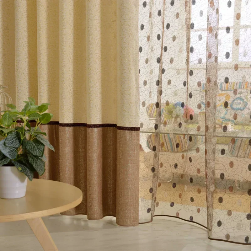 

Chenille Stitching Modern Minimalist High Shading Curtain New Curtains for Dining Living Bedroom Room