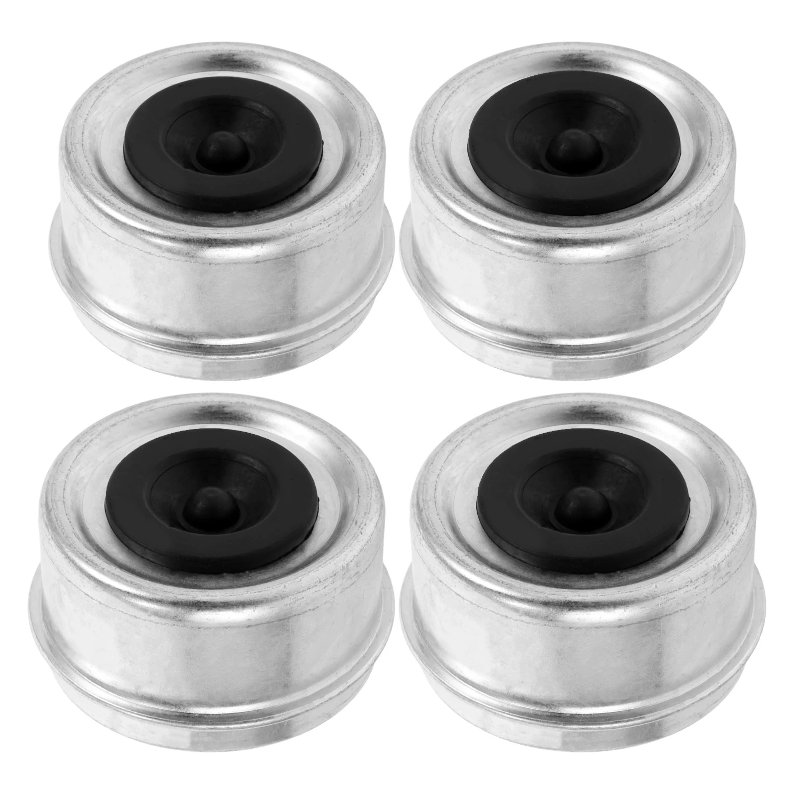 

4pcs 2.44Inch Trailer Axle Dust Metal Grease Caps Wheel Hub Center Caps Bearing Protection Covers For Boat Camper Rv Durable