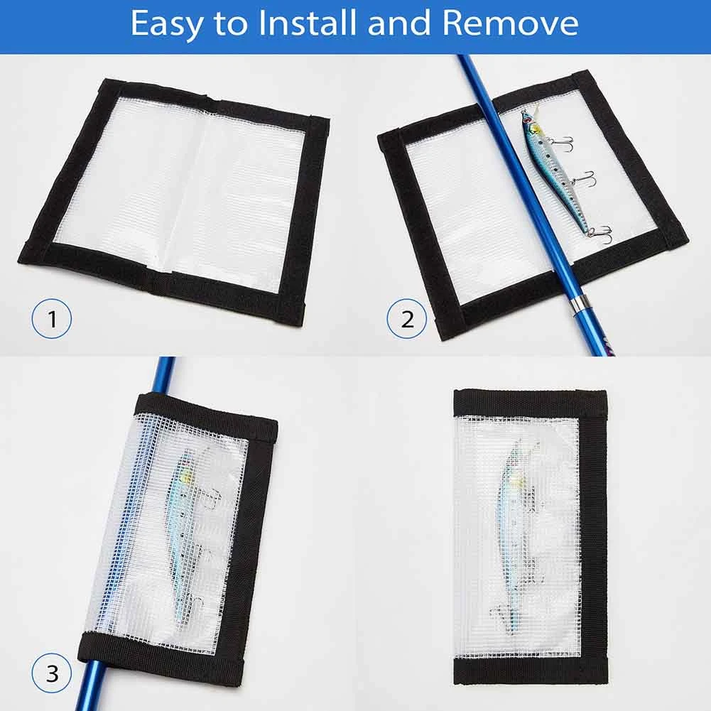 

8PCS Transparent PVC Lure Fishing Hook Protective Wraps Cover Case