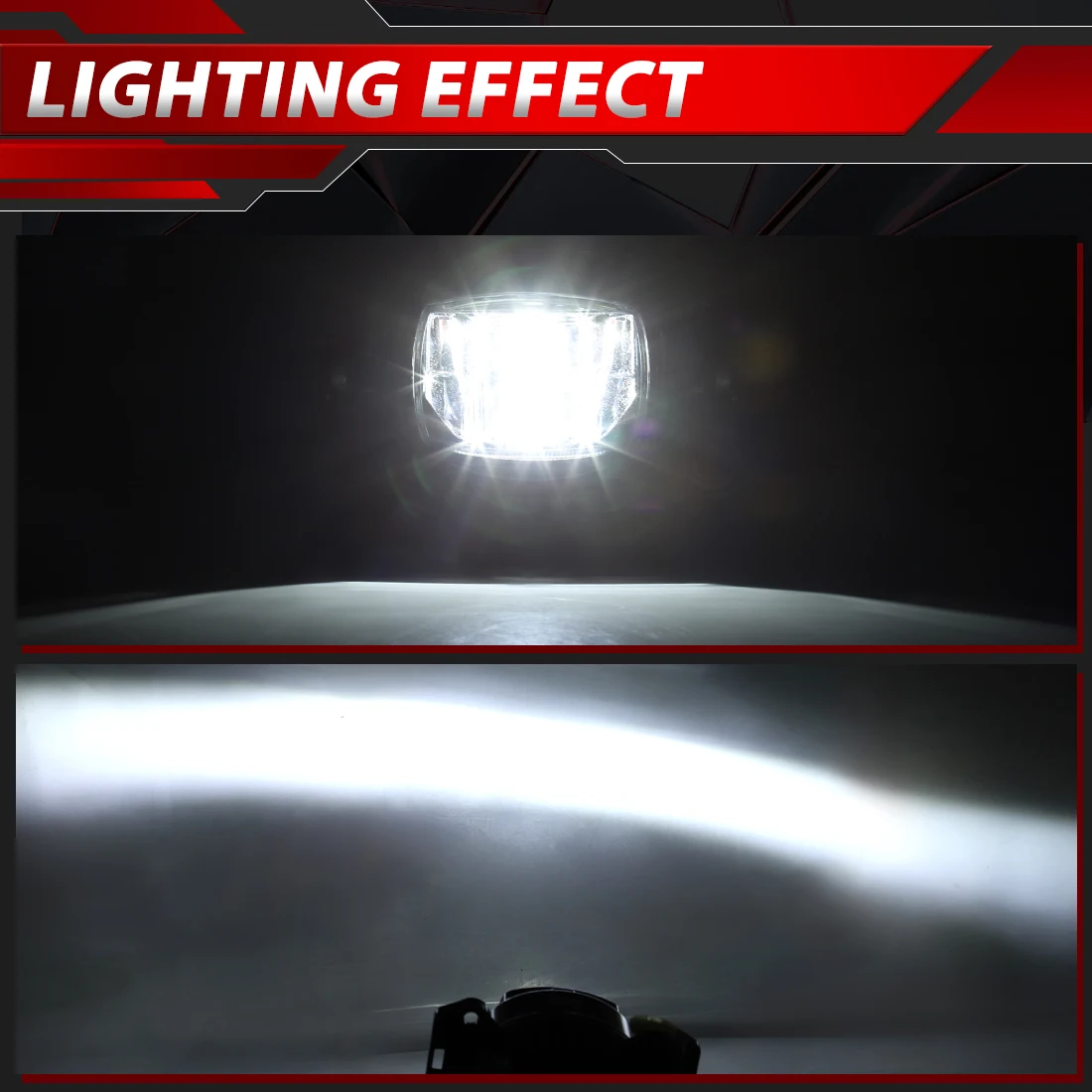 لفورد F150 2024-2025 LED مصباح الضباب DRL ضوء النهار هايت الكثافة LED الخرز LED النهار تشغيل ضوء Foglamp PC عدسة ABS الإسكان