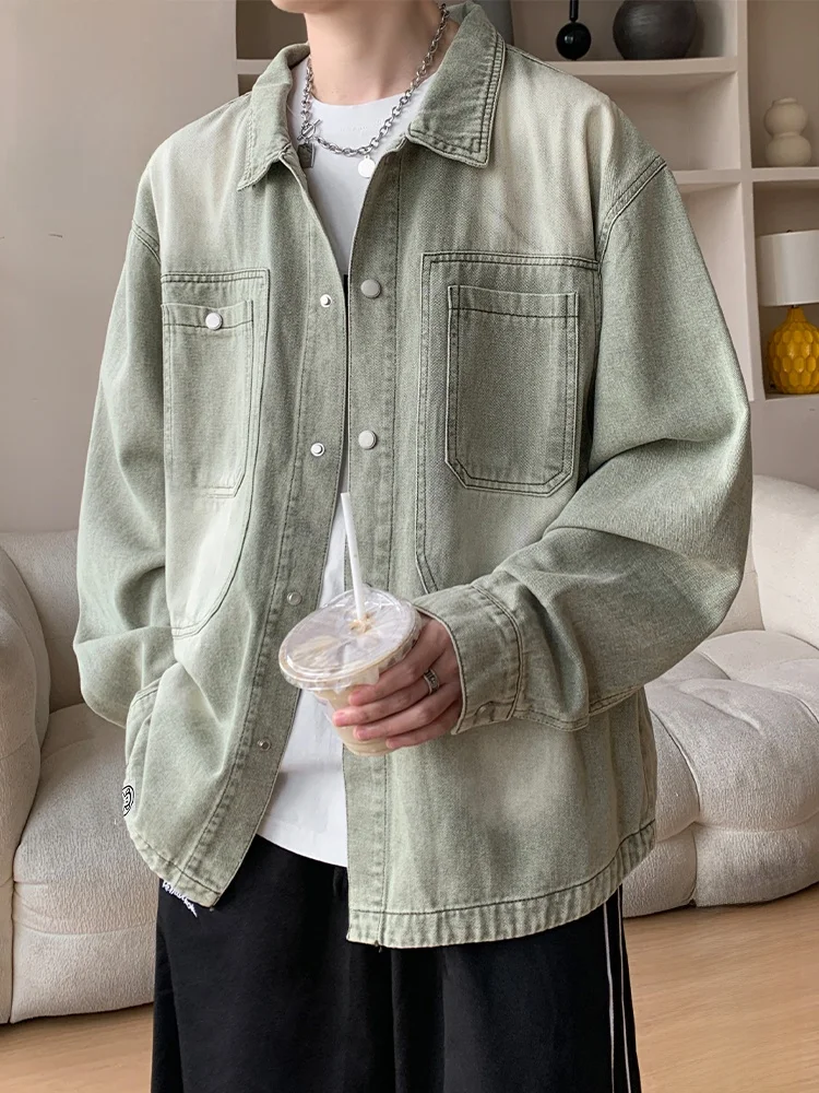 

Мужская джинсовая куртка Paul Frank: осенняя, модная, с воротником, свободного кроя, повседневная, из смесового хлопка и полиэстера