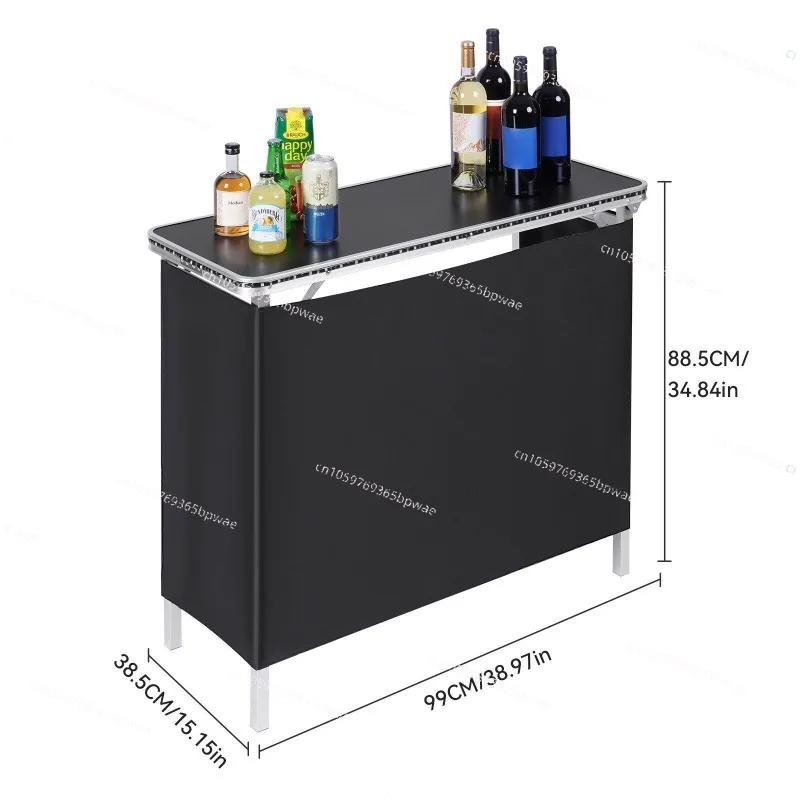 Folding Portable Bar Trade Show Podium, Stall Commercial Retail Display Table Bar Table