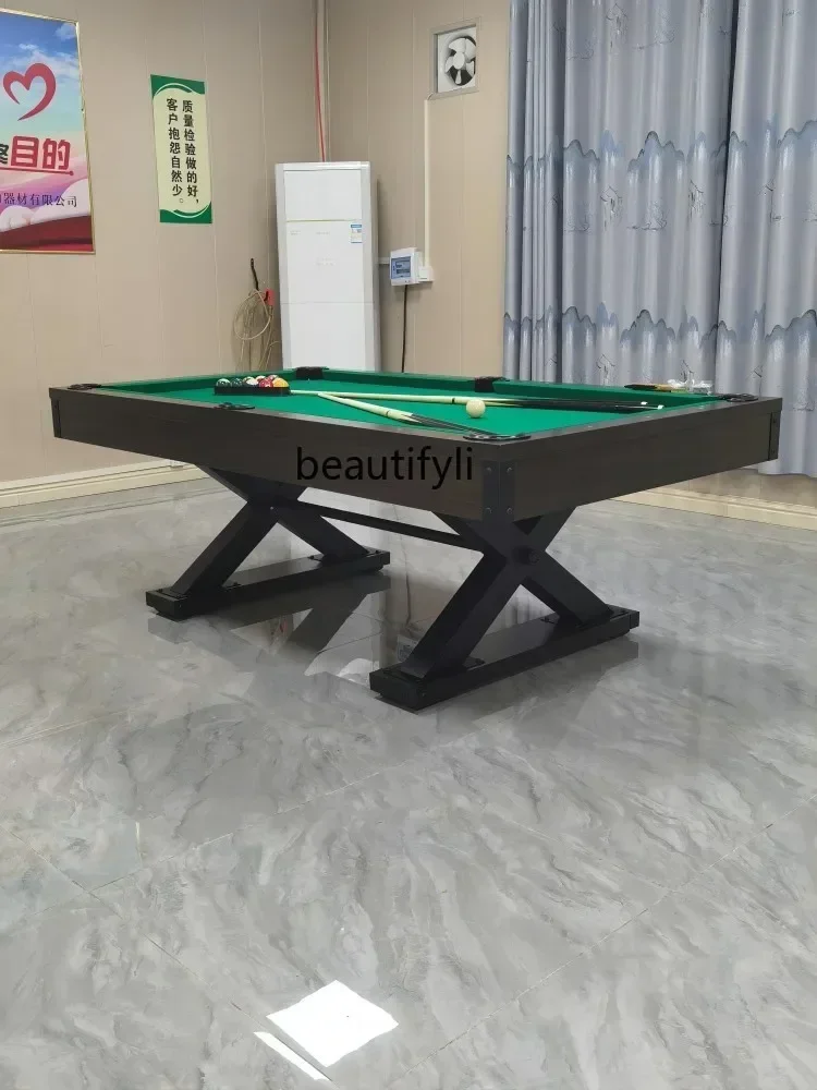 cn8350 LHY Pool Table Folding American Black Eight Standard Table Tennis Table Iron Leg Adjustment Level