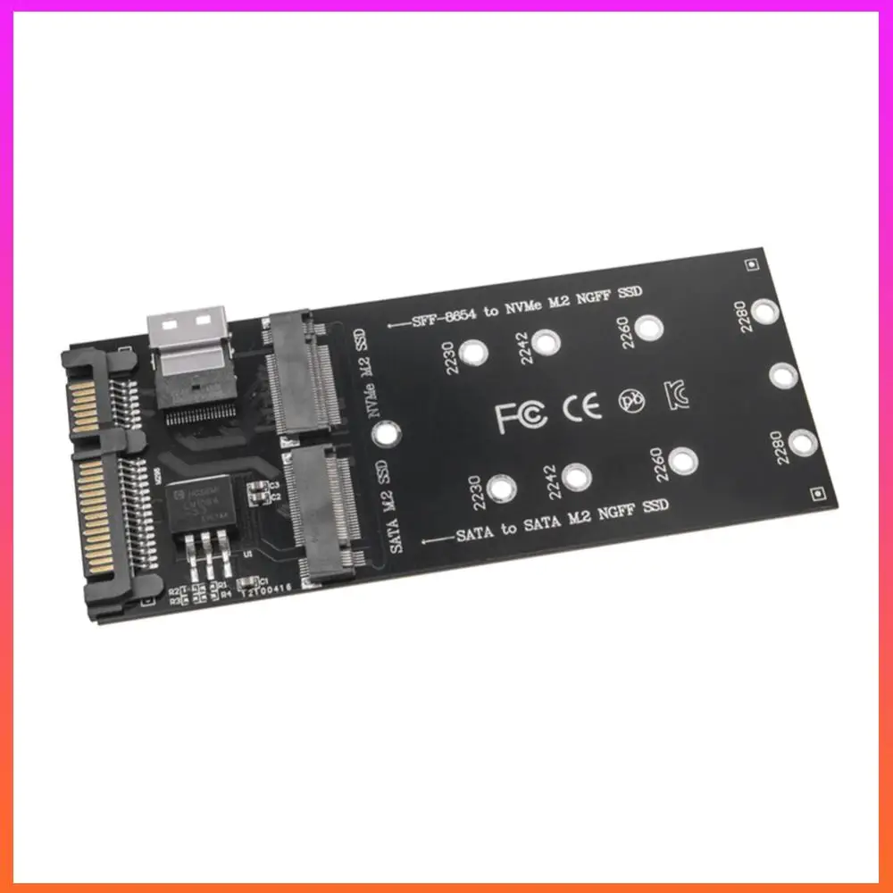 محول M.2 إلى SATA SFF-8654 إلى M2 NVME SSD محول 22Pin SATA إلى M2 بطاقة توسيع مناسبة للكمبيوتر المكتبي اللوحة الرئيسية #4