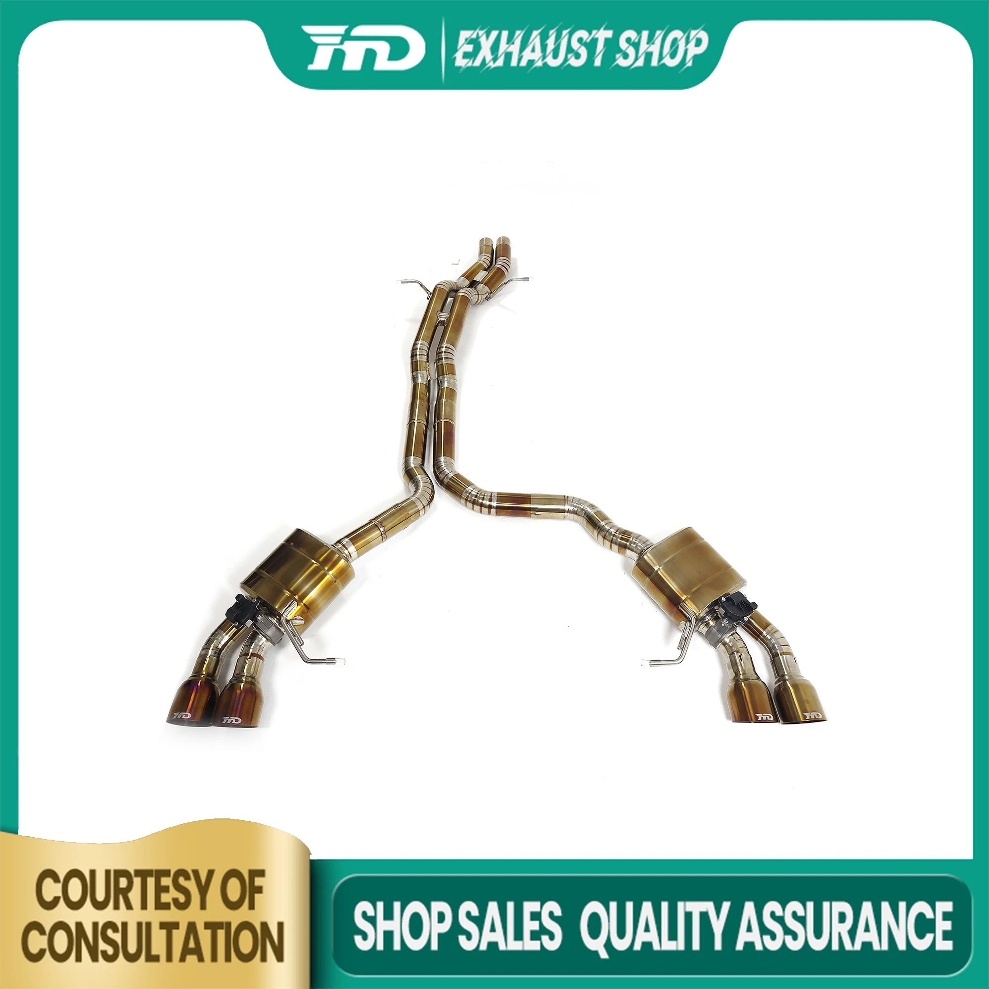 

High Quality Catback For Macan GTS 3.0T Ti Exhaust System Electronic Valve Muffler Tips Non-destructive Installation