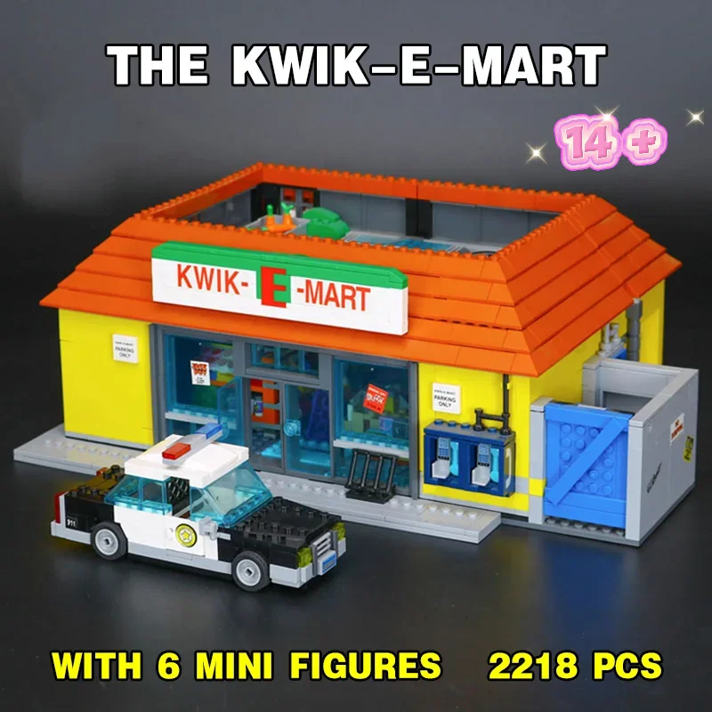 

2179pcs The Kwik E Mart Store Virginia Simpsons Convenience Supermarket 71016 Building Block Model Toy Birthday Christmas Gifts