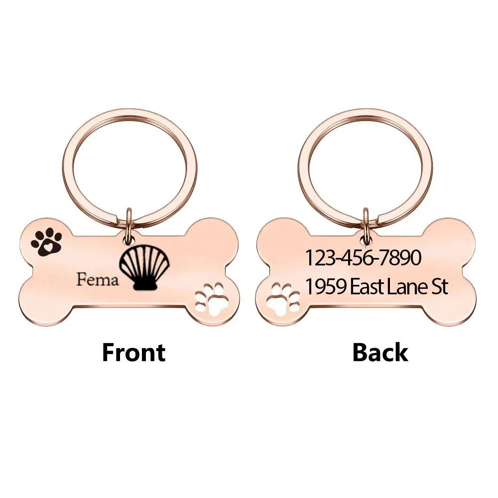 

1pc Funny fan Custom Name and number Laser Engraving Dog Tag Personalized Dog Tags Pet Accessories