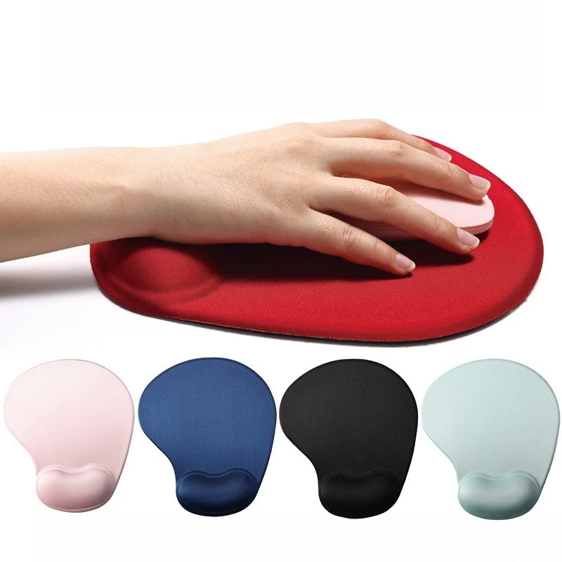 Simple Solid Color Mouse Pad Wrist Rest T Cloth Silicone Wrist Support Cushion Mini Office Desktop Mouse Mat Mouse Pad
