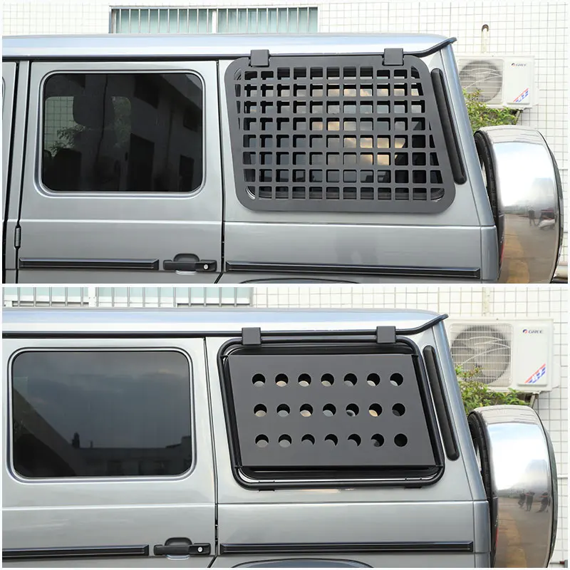 For Mercedes Benz G Class W463 2004-18 Aluminum alloy Car Rear Side Window Protective Hanging Bag Board Exterior Car Accessories