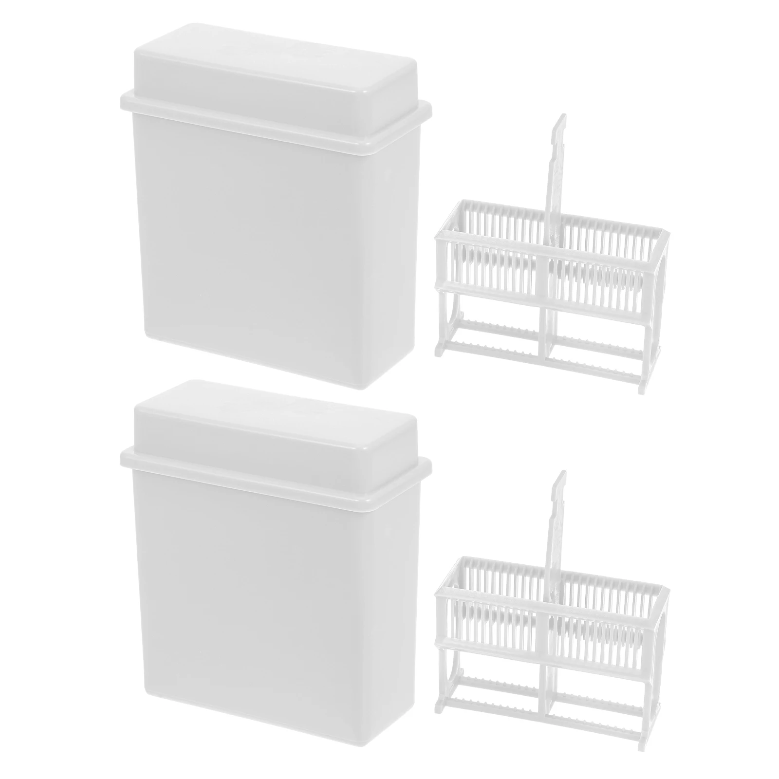 

Slide Stain Rack Set Glass Drain Stands Laboratory Holder Sample Storage Container Drying Jar Microscope
