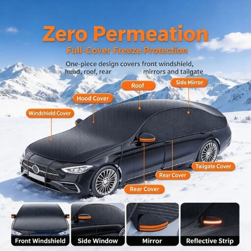 M76E Car Windshield Winter Barrier for Snow, Ice, and Seasonal Dust