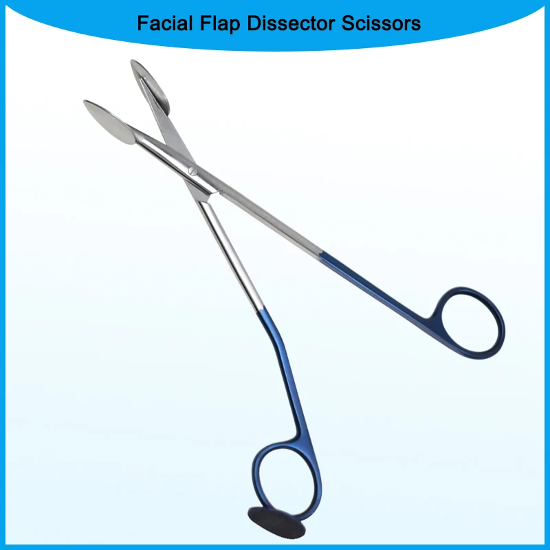 Facial Flap Dissector Scissors Super Cut Tips Face Lift Dissection Scissors Cosmetic Plastic Tool Facial Epidermal Separation