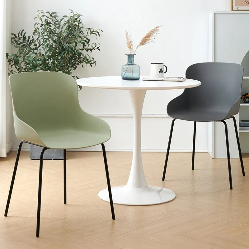 

Simple Modern Backrest Fashion Dining Chair Home Iron Cafe Leisure