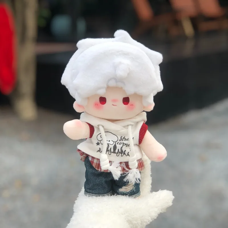 

20cm Love and Deepspace Sylus Rafayel Xavier Zayne Caleb Skeleton Movable Plush Doll Cute Hug Pillow Girl Birthday Gift Xmas