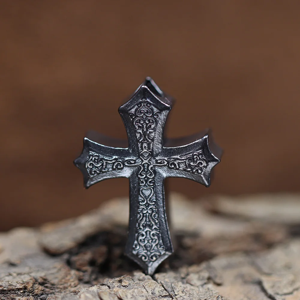 Knights Templar Cross Brass Knife Beads EDC Outdoor DIY Paracord Handmade Woven Lanyard Pendants Umbrella Rope Bracelet Charms view 5