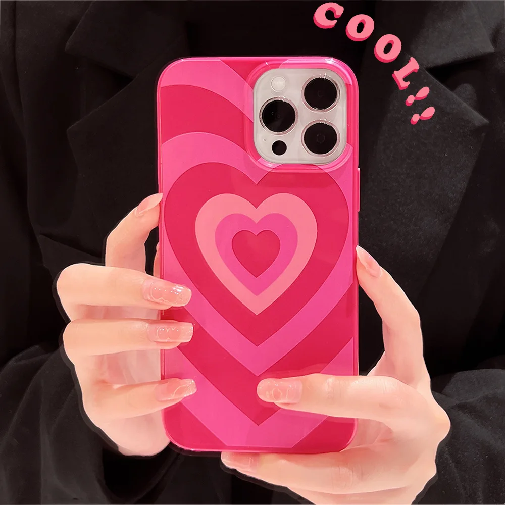 Funda de teléfono móvil con amor de pareja para iPhone14pro Max 15Pro 13 12 11Pro max XS X ins dulce chica guay amor funda protectora exclusiva