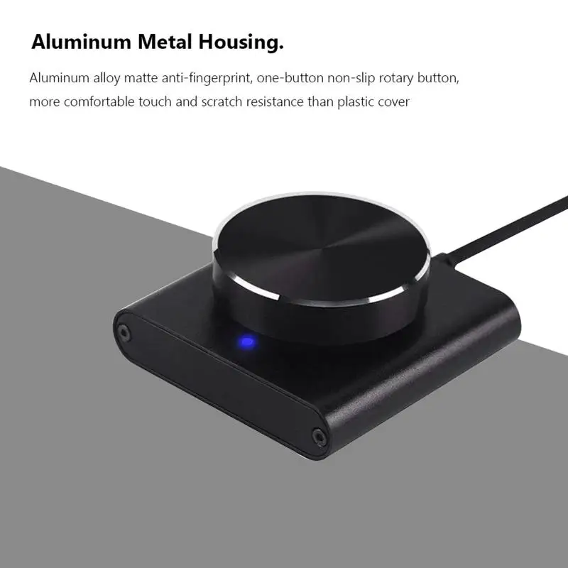 594A USB Computer PC Speaker External Volume Control Adjust Knob Black